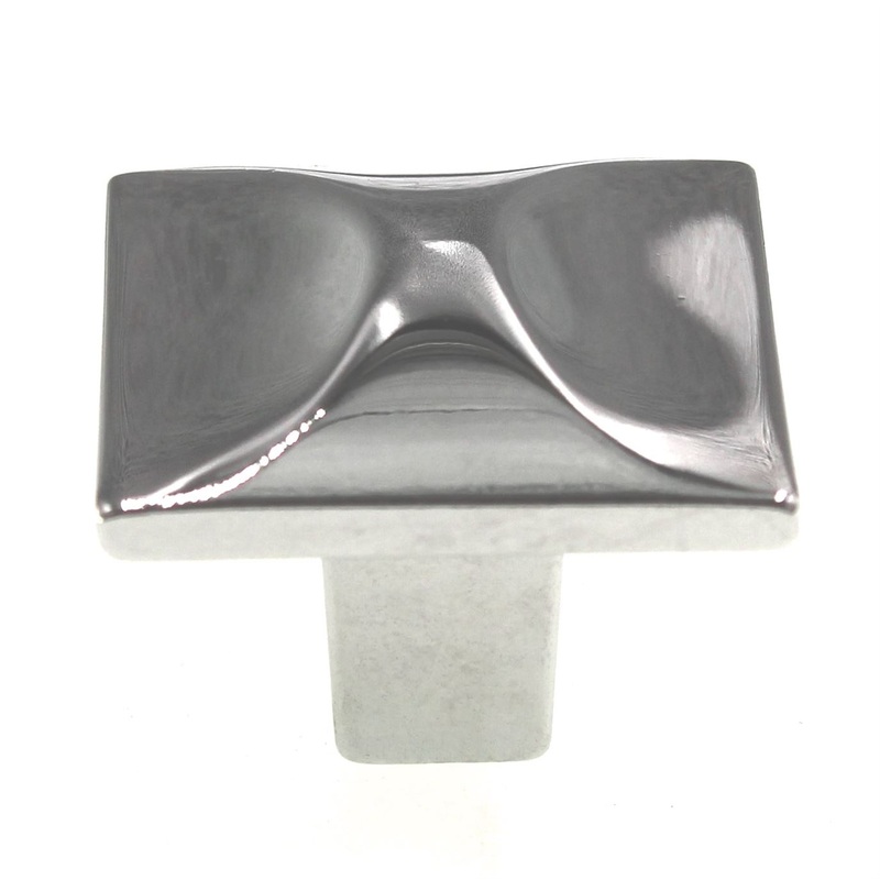 Hickory Hardware Crest 1 1/4 Curved Top Square Cabinet Knob Chrome H076127-CH