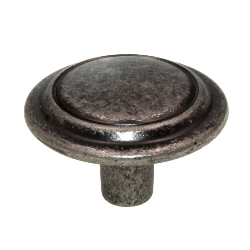 Hickory Hardware Eclipse Black Nickel Vibed 1 1/4 Ring Cabinet Knob P413-BNV