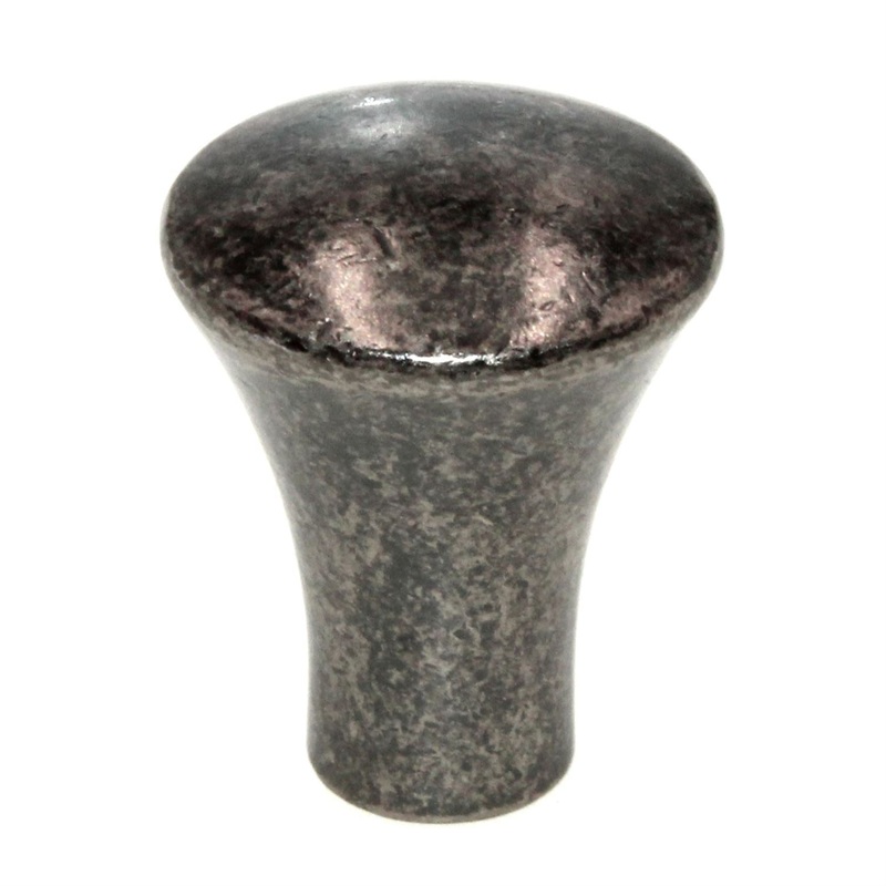 Hickory Hardware Euro Black Nickel Vibed 1 Fluted Cabinet Knob P7520-BNV
