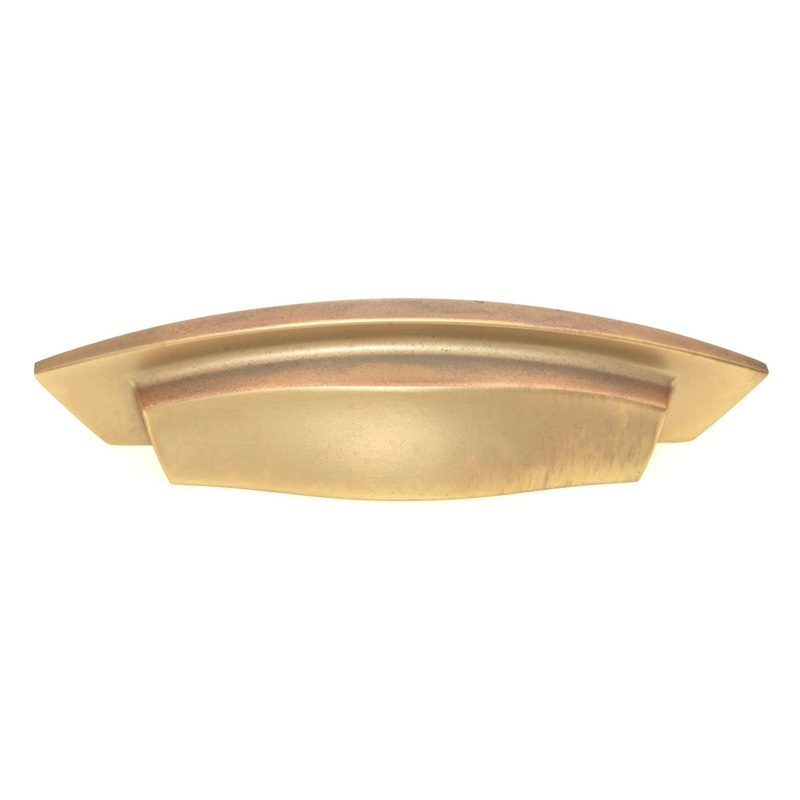 Hickory Hardware Flat Ultra Brass 3, 3 3/4 (96mm) Ctr. Cup Pull HH74642-FUB