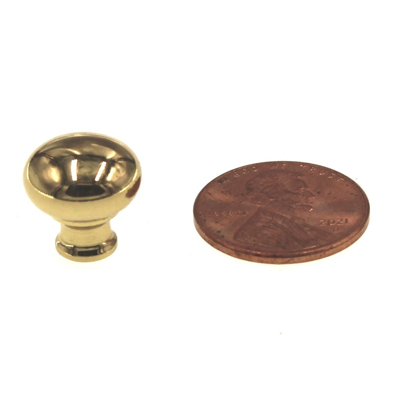 Hickory Hardware Solid Brass Polished Brass 1/2 Extra Small Cabinet Knob BK9-03