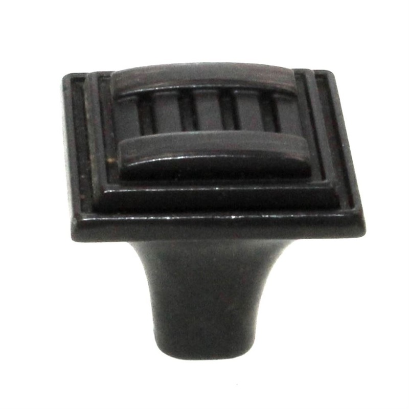 Hickory Hardware Sydney 1 1/16  Square Cabinet Knob Vintage Bronze HH74679-VB