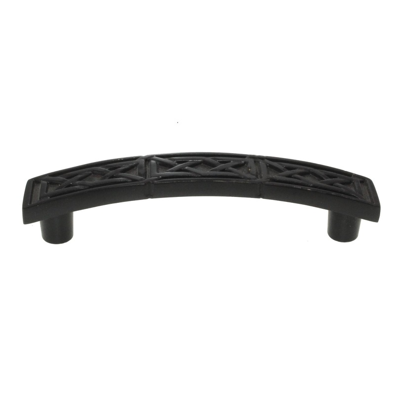 Keeler Celtic Matte Black 3 3/4 (96mm) Ctr. Cabinet Arch Pull KB73835-MB