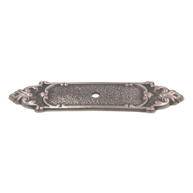 Keeler Richelieu Antique Pewter 4 1/8 Rectangle Backplate For Cabinet Knob F505