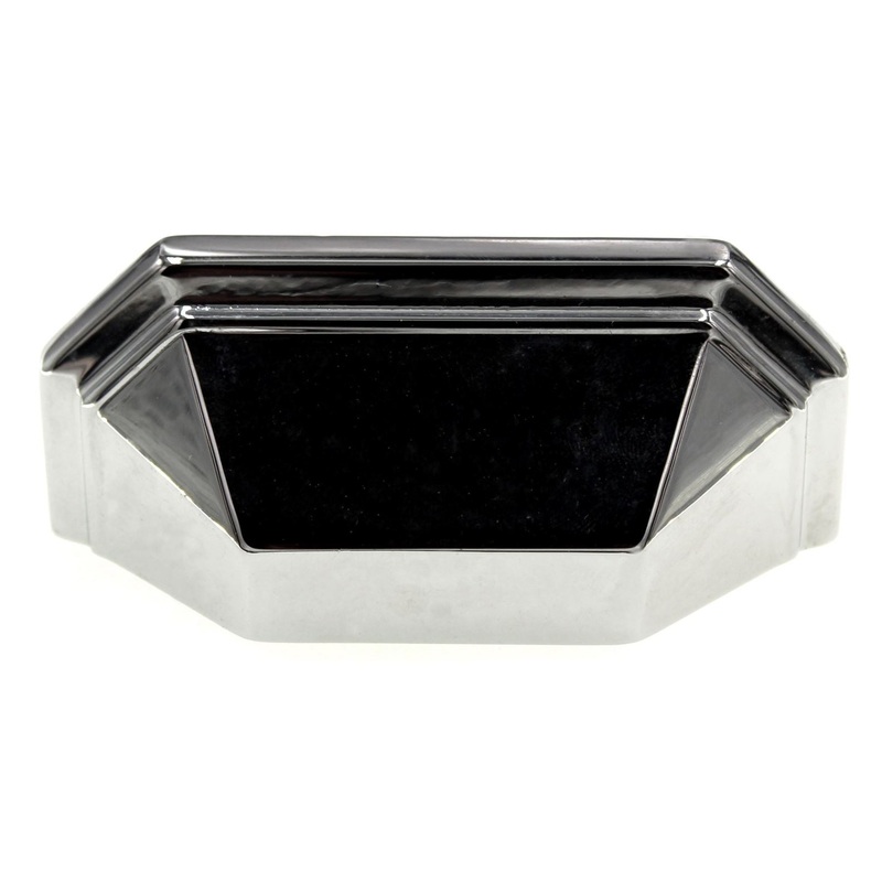 Keeler Solid Brass Polished Chrome 3 Ctr. Angled Drawer Cup Pull C213