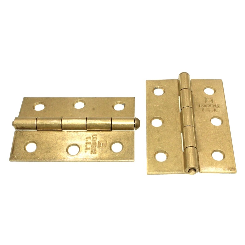 Lawrence Brothers 2 1/2 x 1 3/4 Loose Pin Narrow Hinges 2 Pack D820S-DB