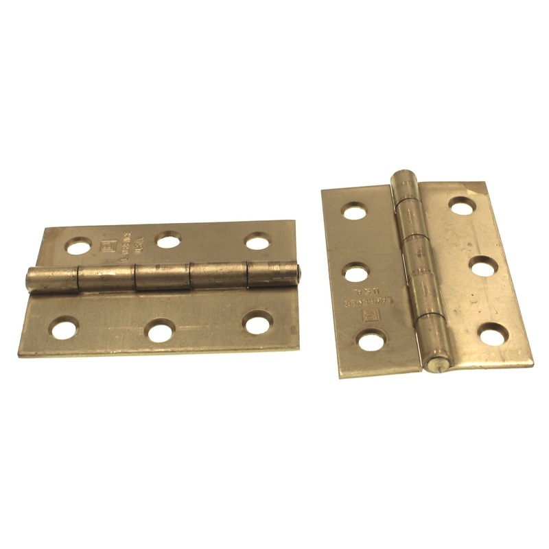 Lawrence Brothers 2 1/2 x 1 3/4 Riveted Pin Narrow Hinges 2 Pack D810S-DB