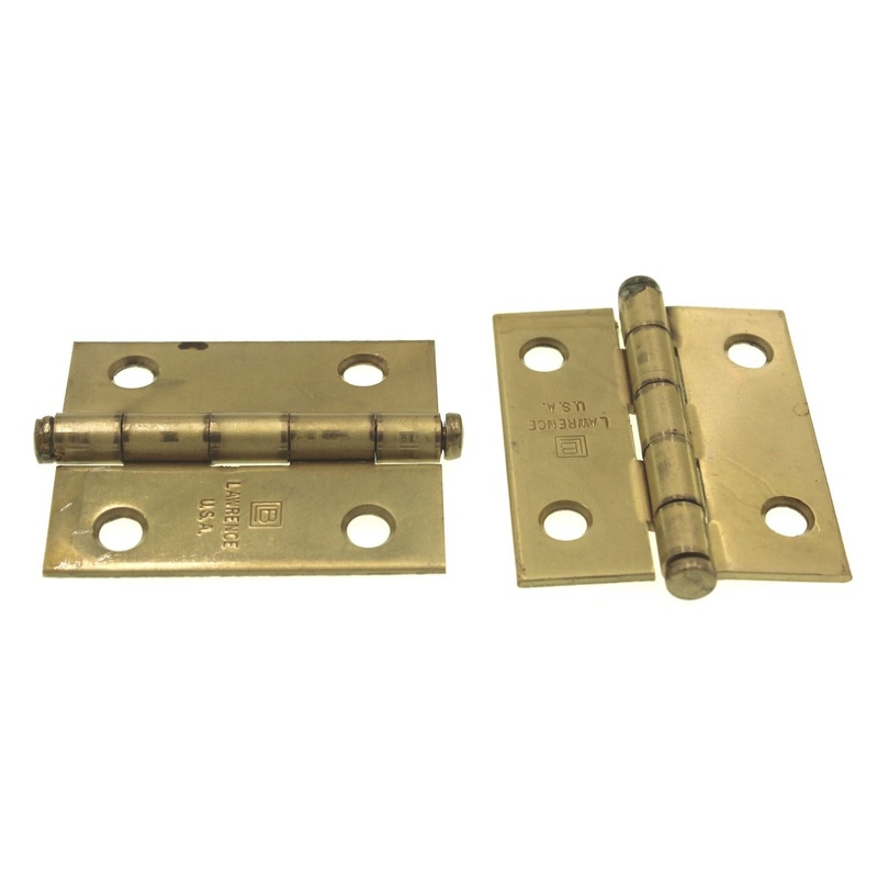 Lawrence Brothers 2 x 1 3/4 Button Tip Light Mortise Hinges 2 Pack P1255S-DB