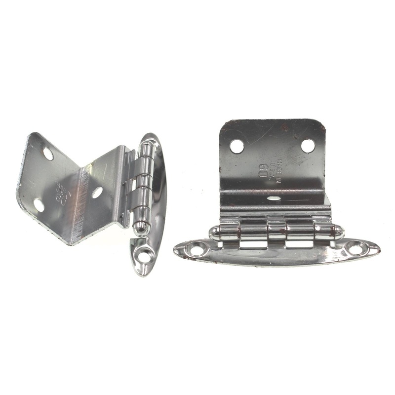 National Mfg. Chrome 3/4 Inset Decorative Face Cabinet Hinges 2Pack C356-26
