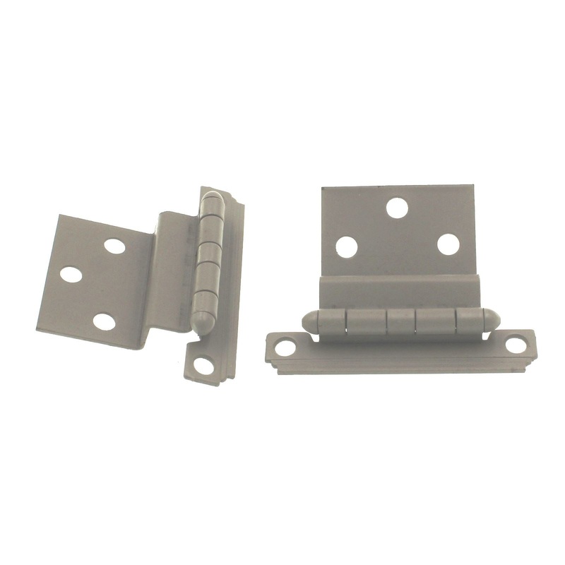 National Mfg. Prime Coat 3/8 Inset Art Deco Face Cabinet Hinges 2 Pack V460D-P