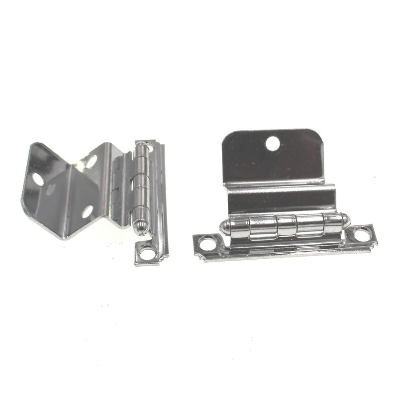 Pair Lawrence Brothers 3/4 Full Inset Cabinet Hinges Chrome SC1236-CHR-3-4