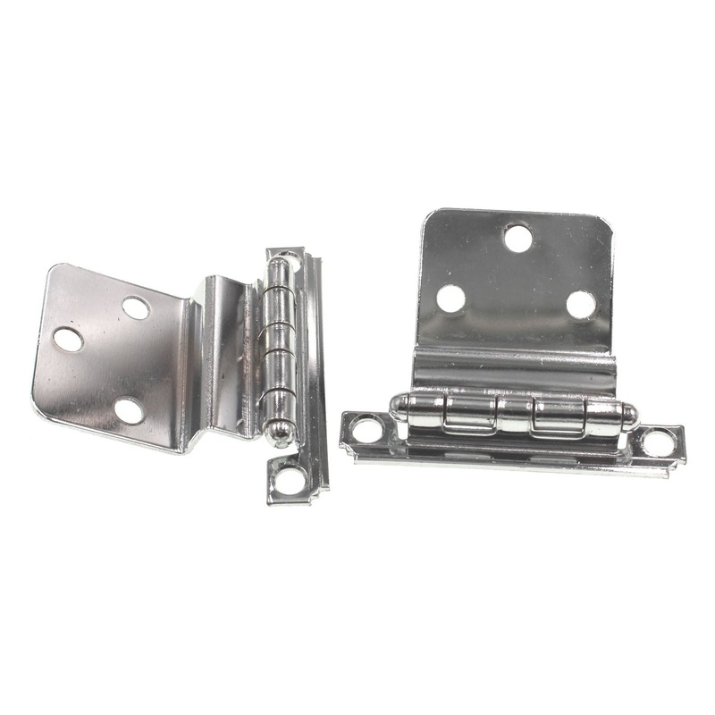 Pair Lawrence Brothers 3/8 Inset Cabinet Hinges Chrome SC1236-CHR-3-8