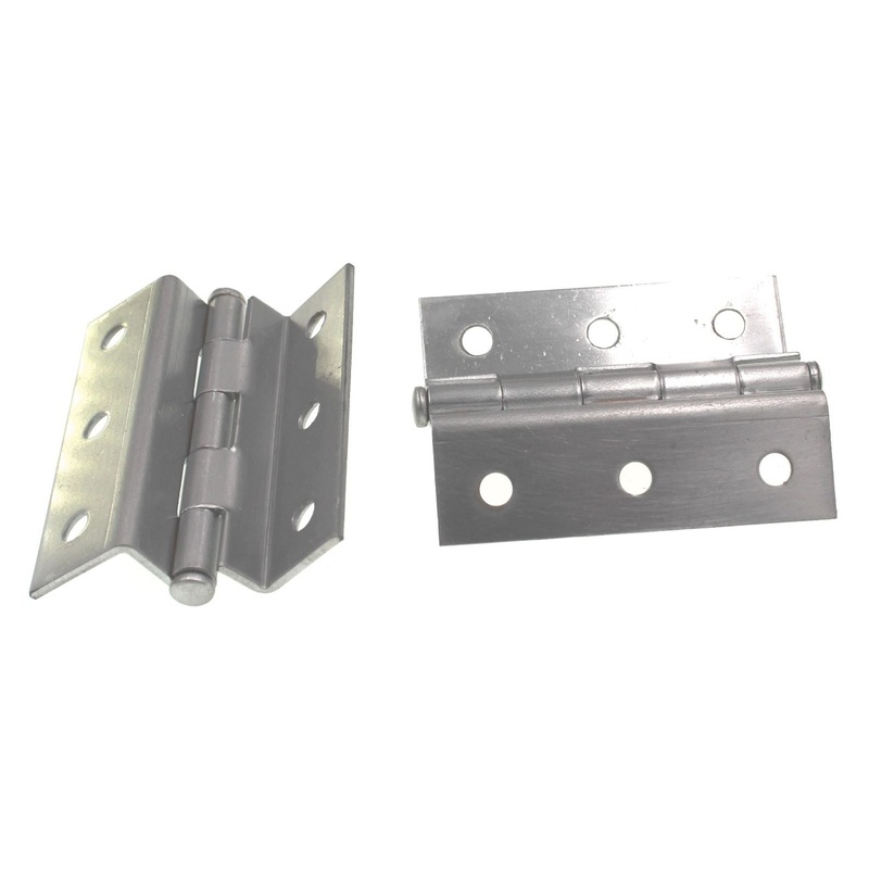 Pair Lawrence Satin Chrome Full Inset Cabinet Hinges For 1/4 Door SC1228-A-DCHR
