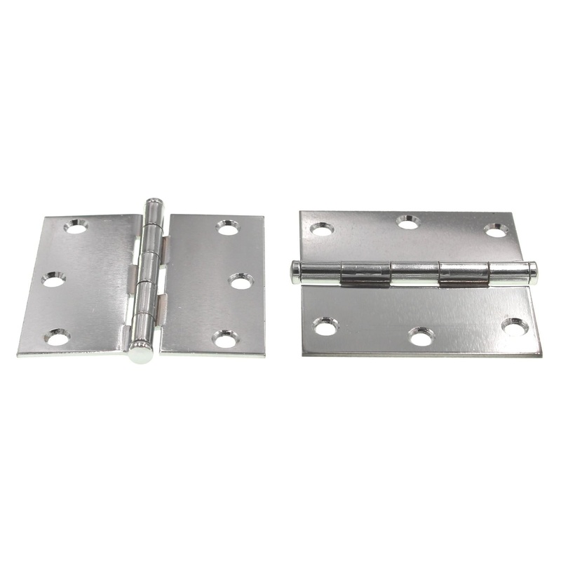 Pair Stanley 2 1/2 Polished Chrome 2.5 Inch Cabinet Door Butt Hinges 289-CM