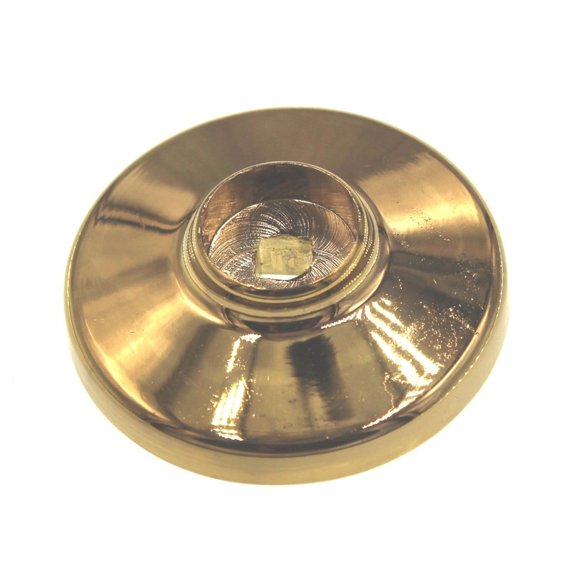 Ultra Hardware 1 11/16 Ball Knob Backplate Polished Brass Solid Brass 57605