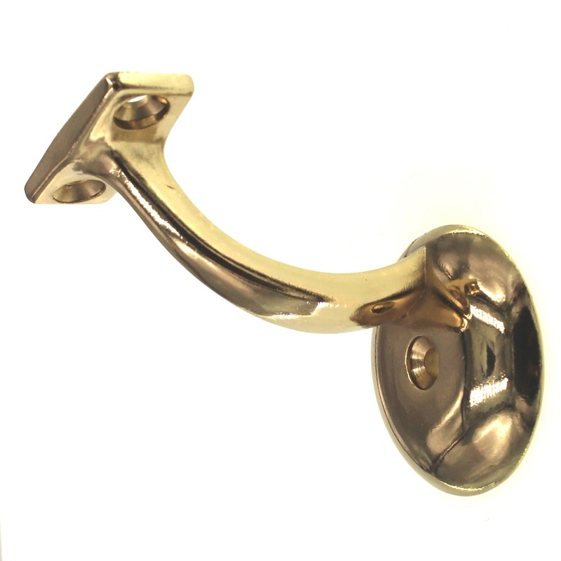 Ultra Hardware 2 3/4 Standard Duty Stair Handrail Bracket Solid Brass 11022