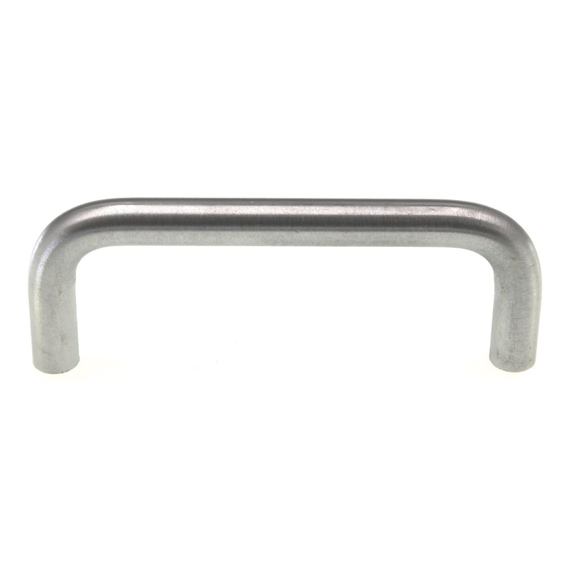 Ultra Hardware 3 Ctr. Solid Brass Cabinet Wire Pull Satin Chrome 59130