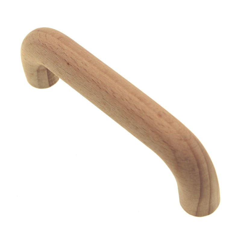Ultra Hardware 3 Ctr. Unfinished Beech Wood Cabinet Arch Pull 59656