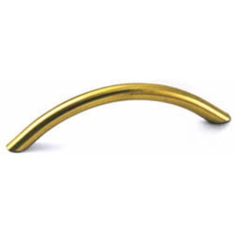 33817 Brushed Brass (Gold) Half Moon Arch 3 3/4cc Cabinet Handles Pulls Laurey