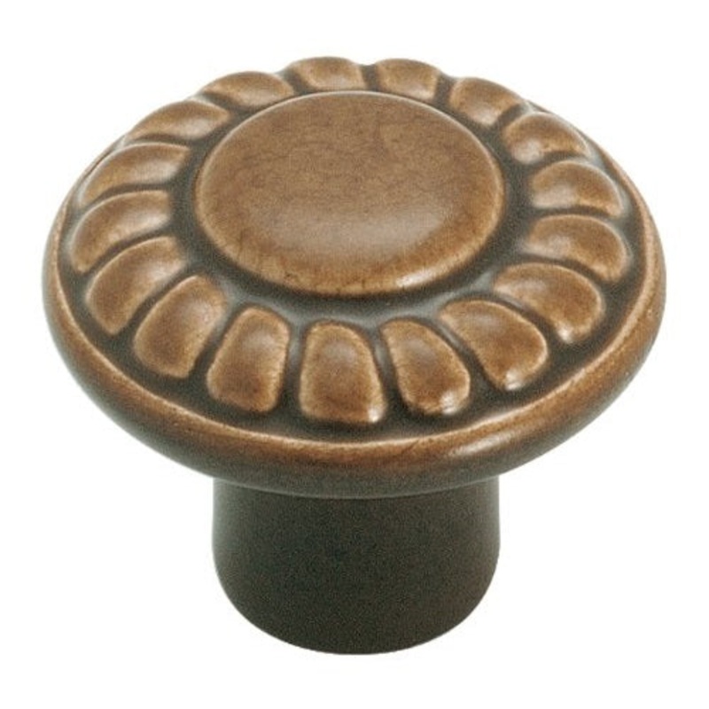 Amerock BP1321-DB Distressed Brown 1 3/8 Cabinet Knob Colour Washed Ceramics