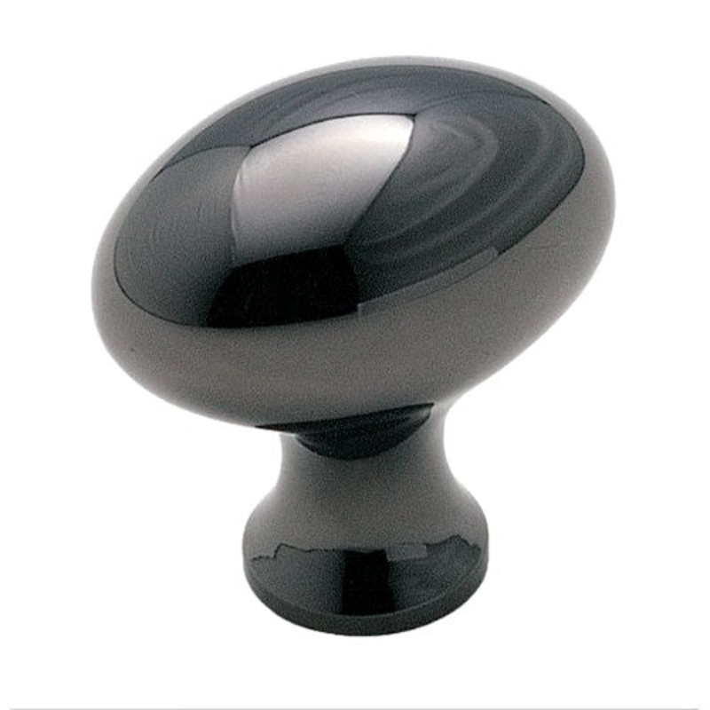 Amerock BP1443-BNB Solid Black Nickel 1 1/4 Oval Cabinet Knob Pulls Allison
