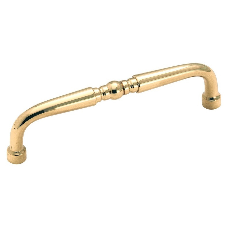 Amerock BP1452-3 Polished Brass 4cc Solid Brass Cabinet Arch Pull Allison