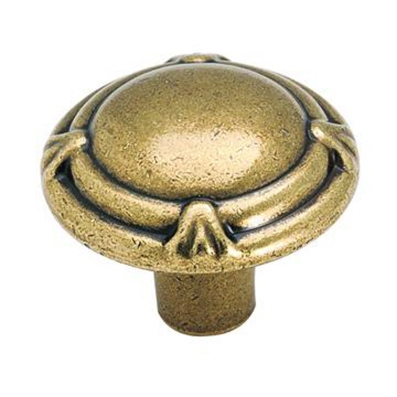 Amerock BP1821-R1 Regency Brass 1 3/8 Round Cabinet Knob Pulls Design Details