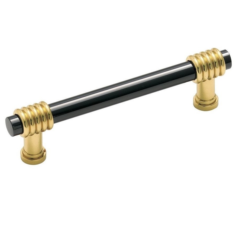 Amerock BP1965-BNB Black Nickel, Brass Rings 3 1/2cc Handle Pulls Allison Value