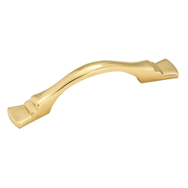 Amerock BP2378-B Solid Polished Brass 3cc Cabinet Handle Pulls Hint of Heritage