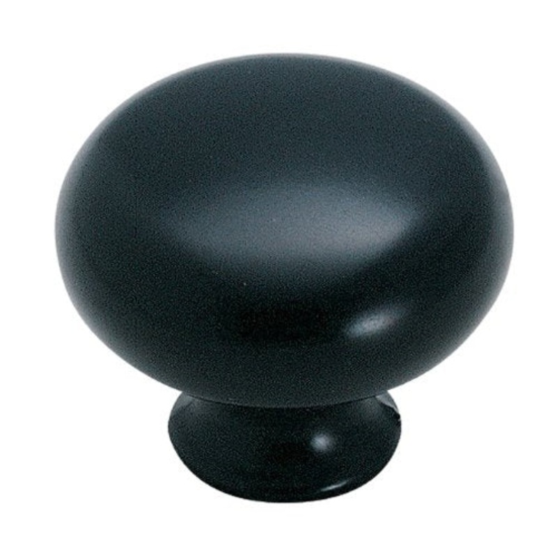 Amerock BP771-MB Matte Black 1 1/4 Mushroom Cabinet Knob Pulls Allison