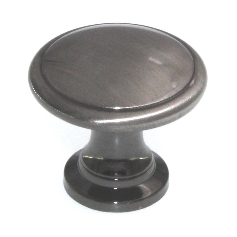 Amerock Hint of Heritage 1 1/4 Round Disc Knob Pewter BP1466PWT