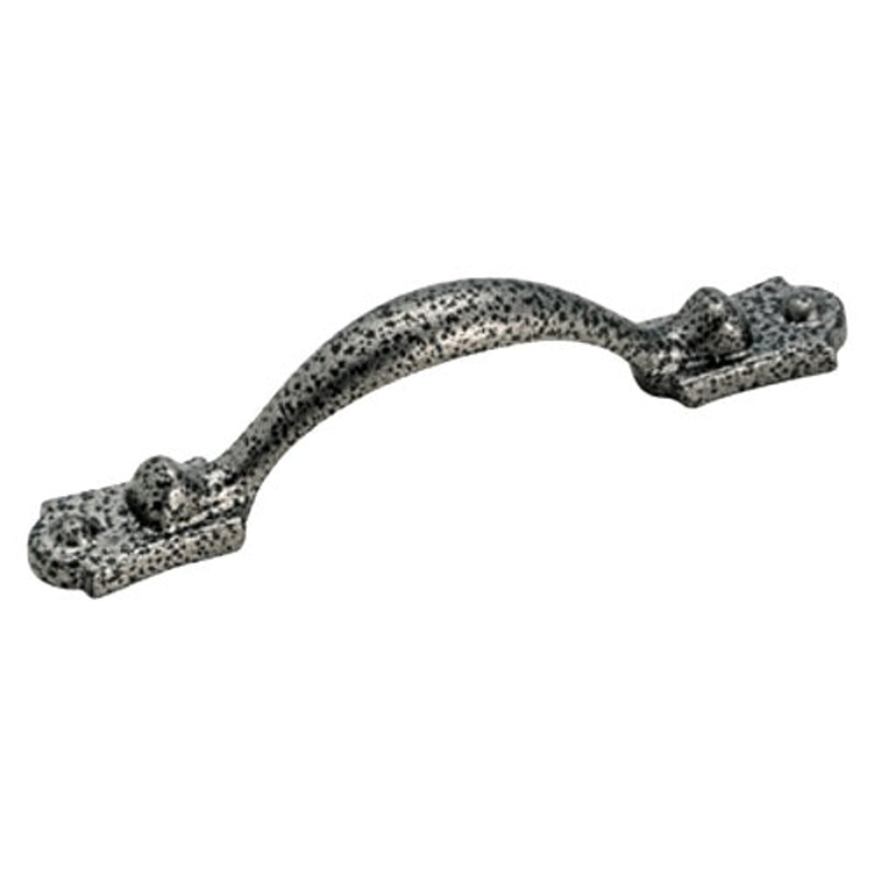 Amerock Rustic Finishes Hammered Black 3 Ctr. Cabinet Handle Pull BP76298-HB