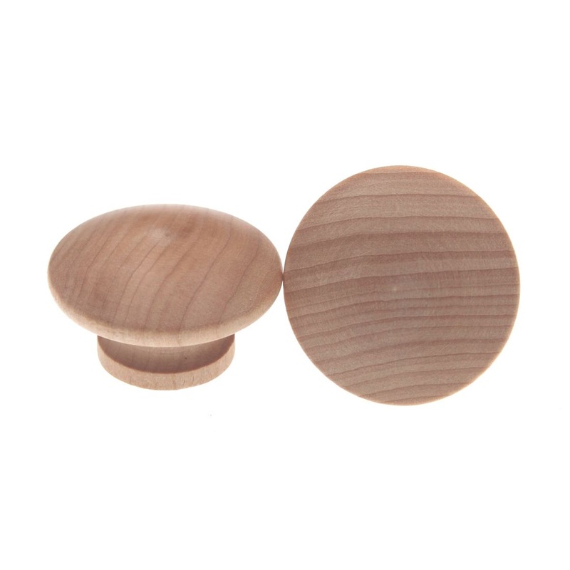 Belwith 2 Pack Natural Woodcraft 1 1/2 Round Knob Unfinished Wood P185-UW