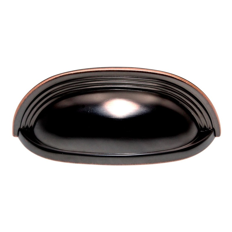 Belwith Hickory Deco Oil Rubbed Bronze 3 3/4cc Cabinet Cup Pull P3104-OBH