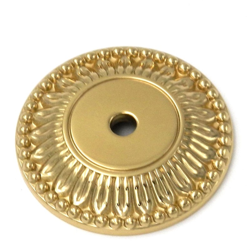 Belwith Keeler Polished Brass 1 5/8 Solid Brass Cabinet Knob Pull Backplate F4
