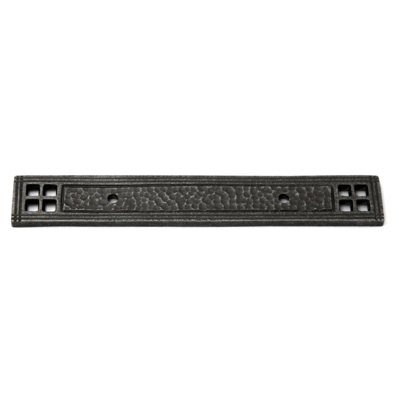 Belwith Old English Pewter Solid Brass 3cc Cabinet Handle Backplate M679