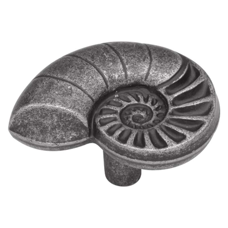 Belwith South Seas 1 1/2 Novelty Nautilus Shell Knob Vibra Pewter PA0114-VP