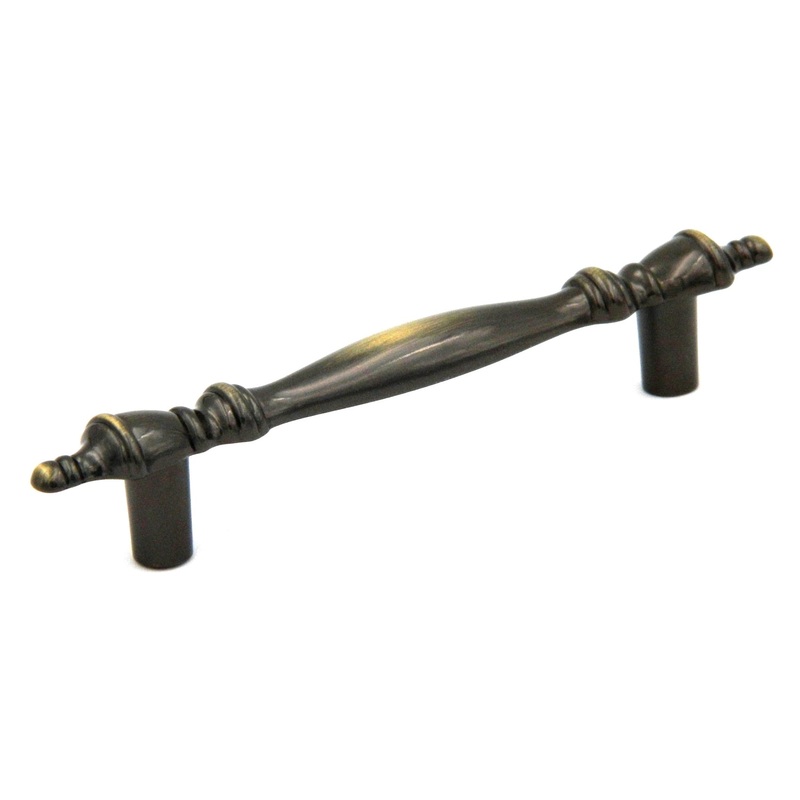 Hickory Hardware Cavalier Antique Brass 3cc Decorative Cabinet Bar Pull P128-AB