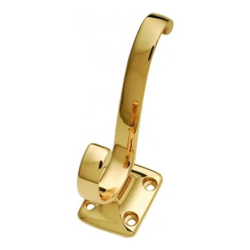 Hickory Hardware Polished Brass 3 1/2 Coat And Hat Hook P27320