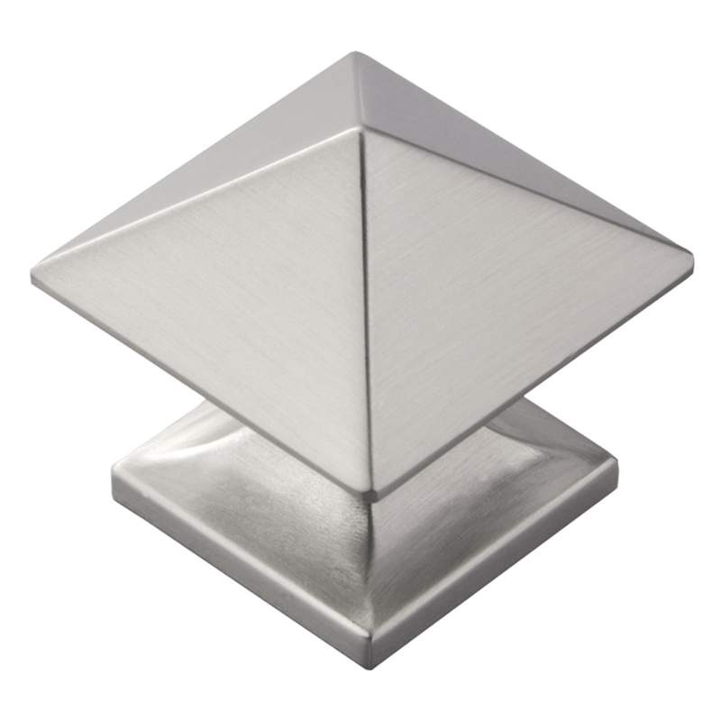 Hickory Hardware Studio 1 1/4 Square Pyramid Knob Satin Nickel P3015-SN