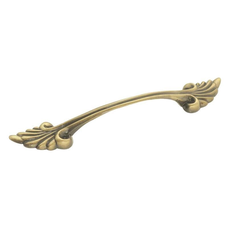 P118-AB Antique Brass 3cc Ornate Cabinet Hardware Handle Pulls Belwith Cavalier