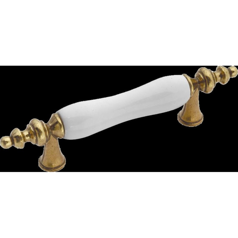 P703-W Lancaster Brass, Porcelain Center 3cc Handle Pulls Hickory Tranquility