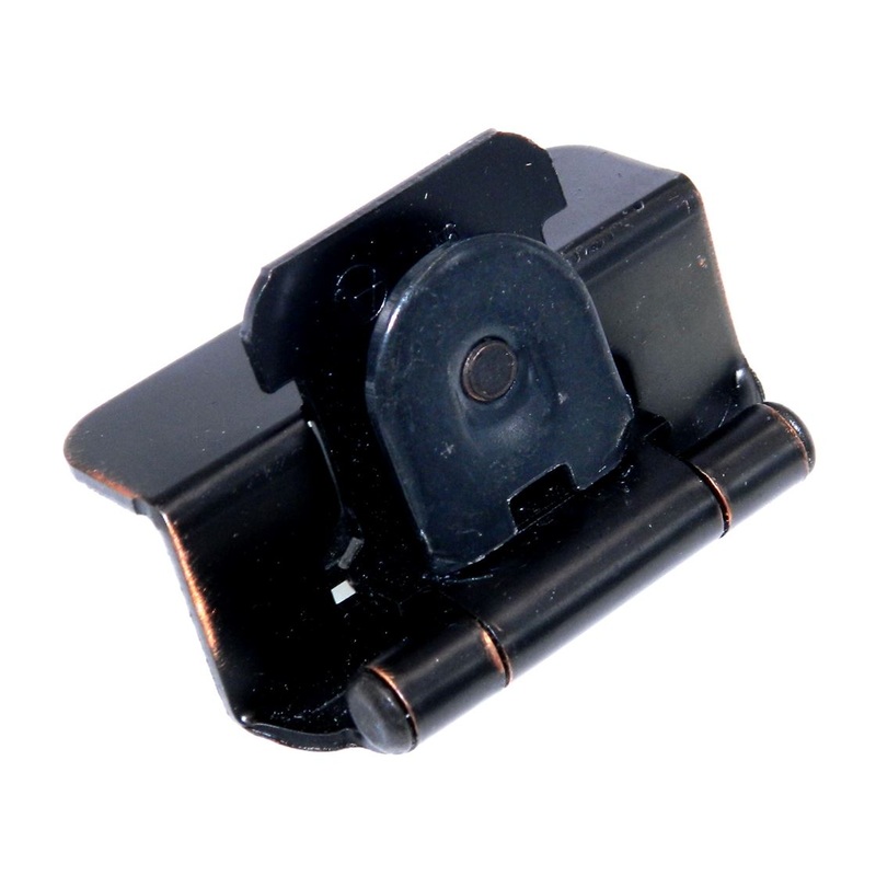 Pair Double Demountable Cabinet Hinge 1/4 Overlay Oil-Rubbed Bronze BPR8701ORB