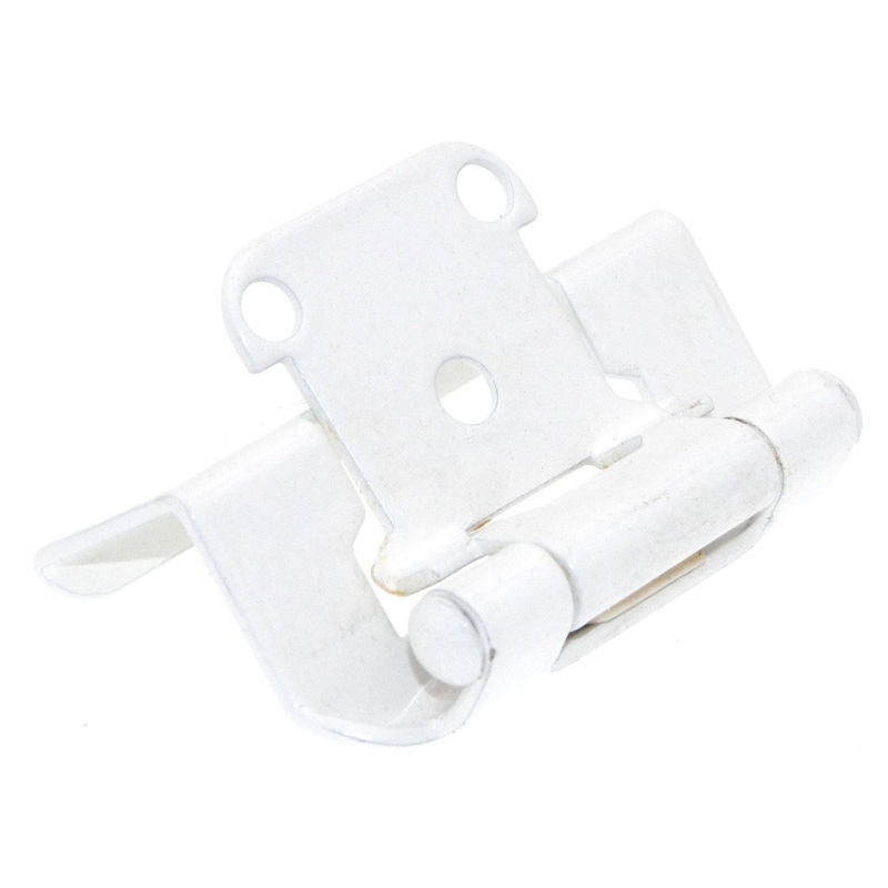 Pair Hickory Hardware White Cabinet Hinges 1/2 Overlay Full Wrap P5710F-W2