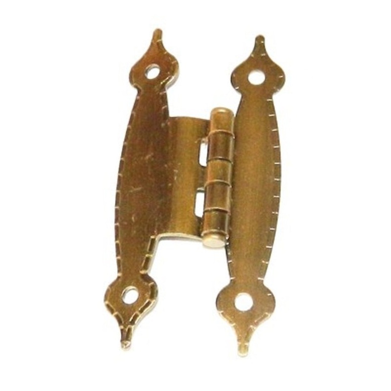 Pair of Laurey 3/8 Offset Antique English Decorative Cabinet H Hinges 21205