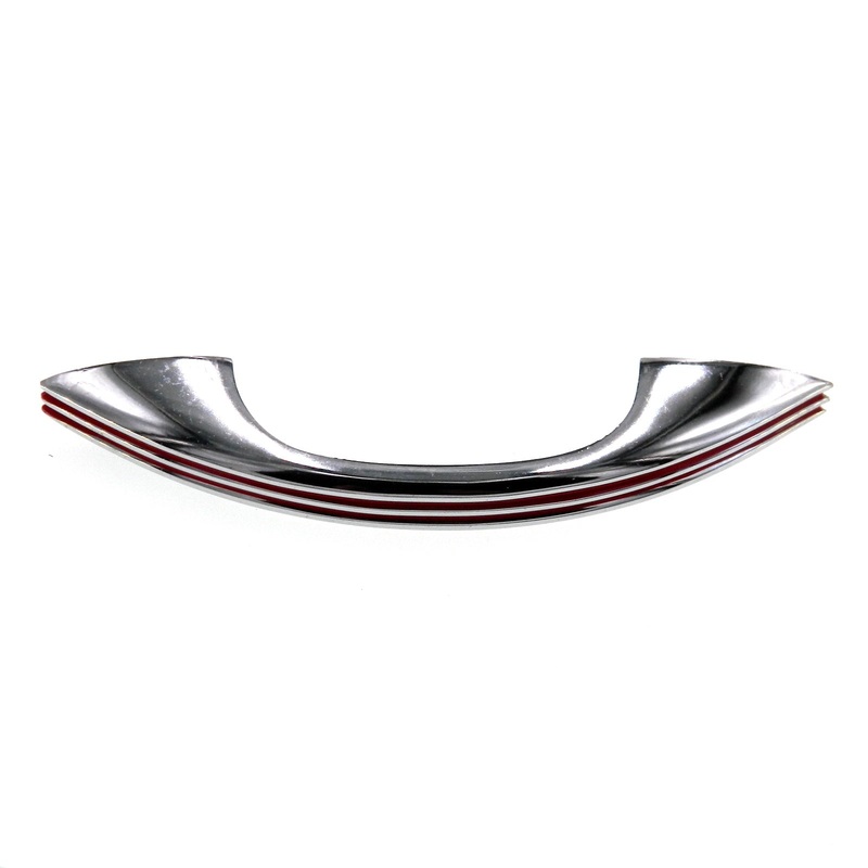 Vintage Amerock Polished Chromium 3cc Drawer Handle Pull with Red Lines ED400
