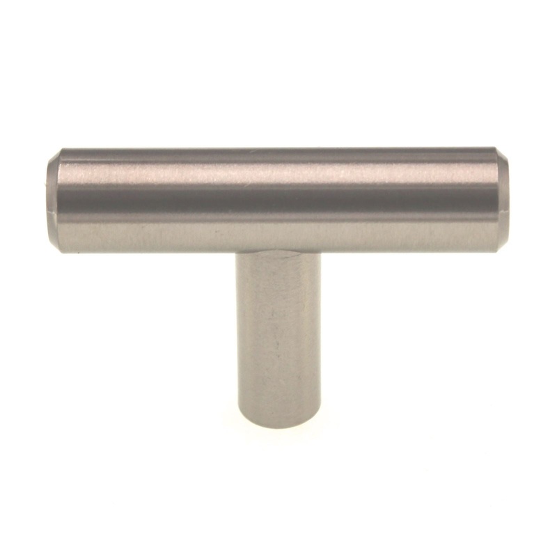 Amerock Bar Pulls Sterling Nickel 1 15/16 T-Bar Cabinet Knob BP19009CSG9