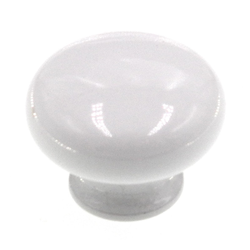 Amerock Colors Gloss White 1 1/8 Mushroom Round Cabinet Knob BP770-GW