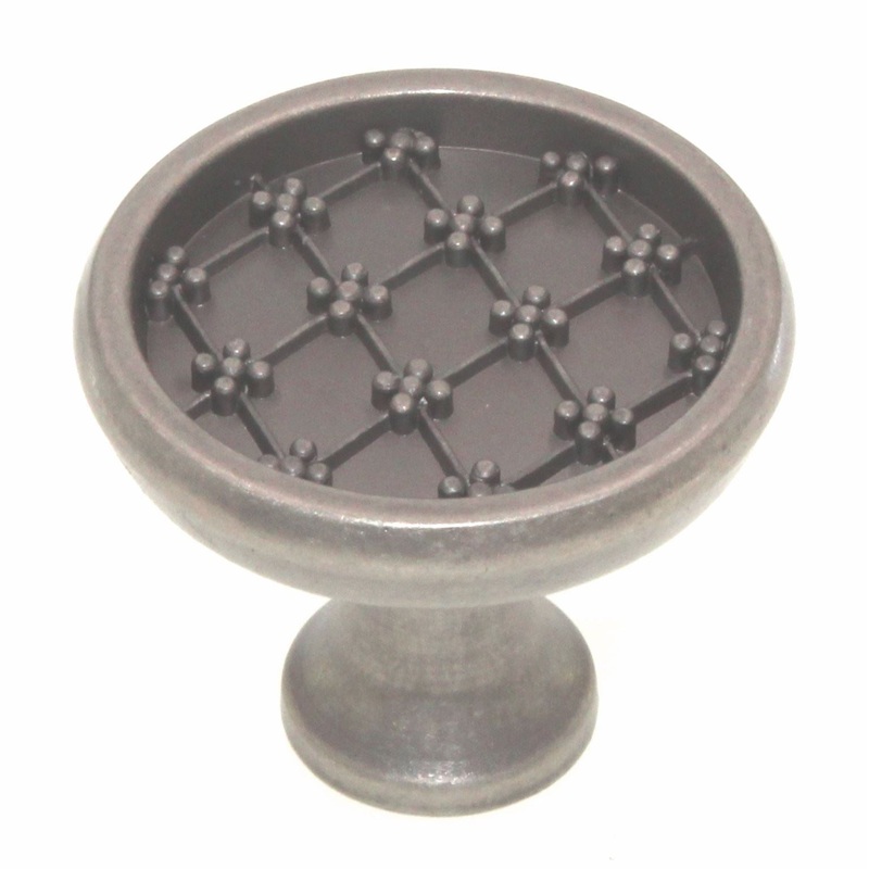 Amerock Patterns Weathered Nickel 1 3/8 Quilted Lace Cabinet Knob BP26121-WN