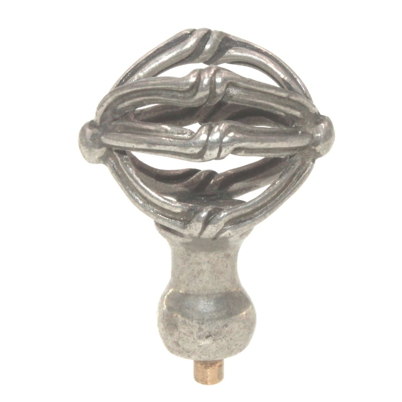 Anne at Home French Country Mai-Oui 1 1/2 Cabinet Knob Pewter Bright 1020-8
